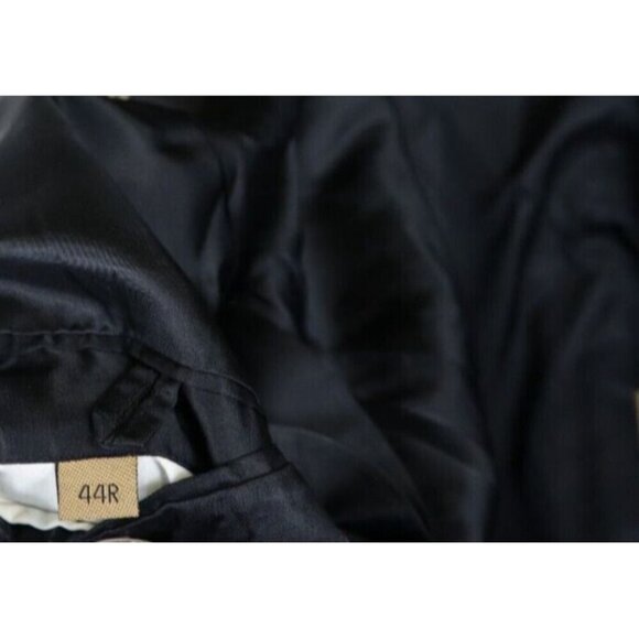 J. RIGGINGS - BEIGE & BLACK PLAID WOOL SILK BLEND BLAZER JACKET SPORT COAT 44R - Picture 7 of 11